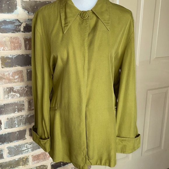Laundry By Shelli Segal Jackets & Blazers - Vintage Laundry Oversized Olive Green Caped Jacket